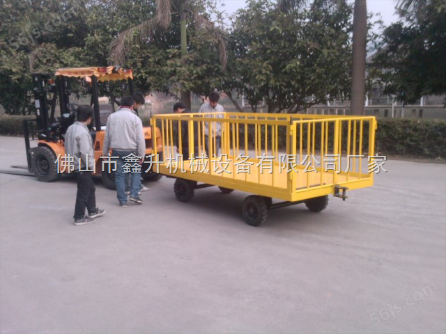 厂家大量订做5吨平板拖车/工业平板拖车哪里可以生产/广州叉车牵引载货平板拖车哪里便宜